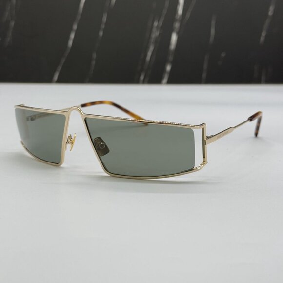 NEW SAINT LAURENT SL606 004  UNISEX GOLD SUNGLASSES SAINT LAURENT SL 606 004 - Picture 1 of 10